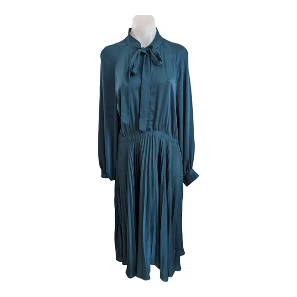 dark green long sleeve shift dress MILLIE dress in Dark Green